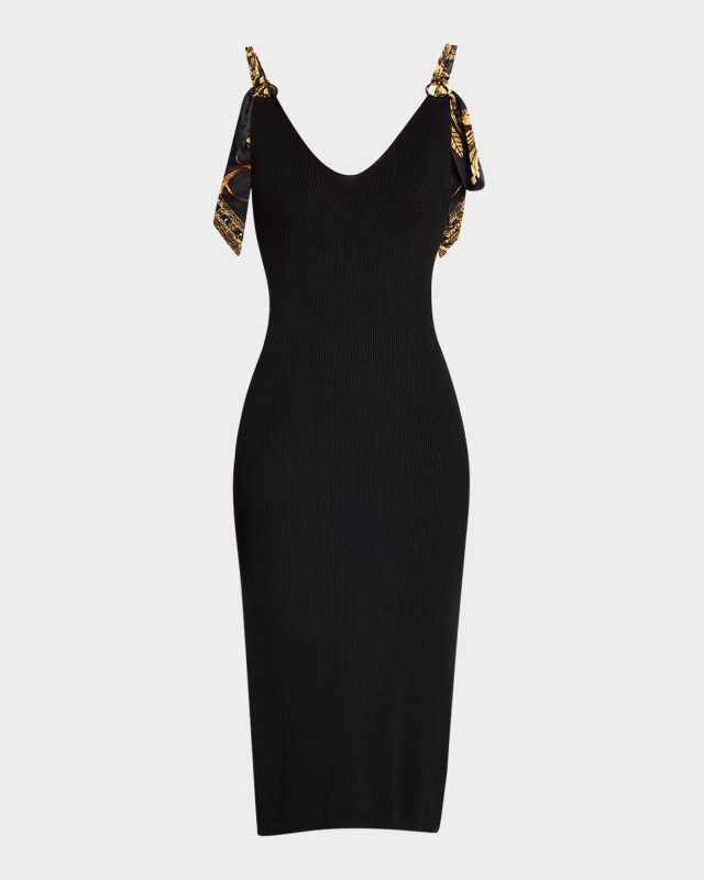 Era of Empires Knit Maxi Dress with Silky Ties